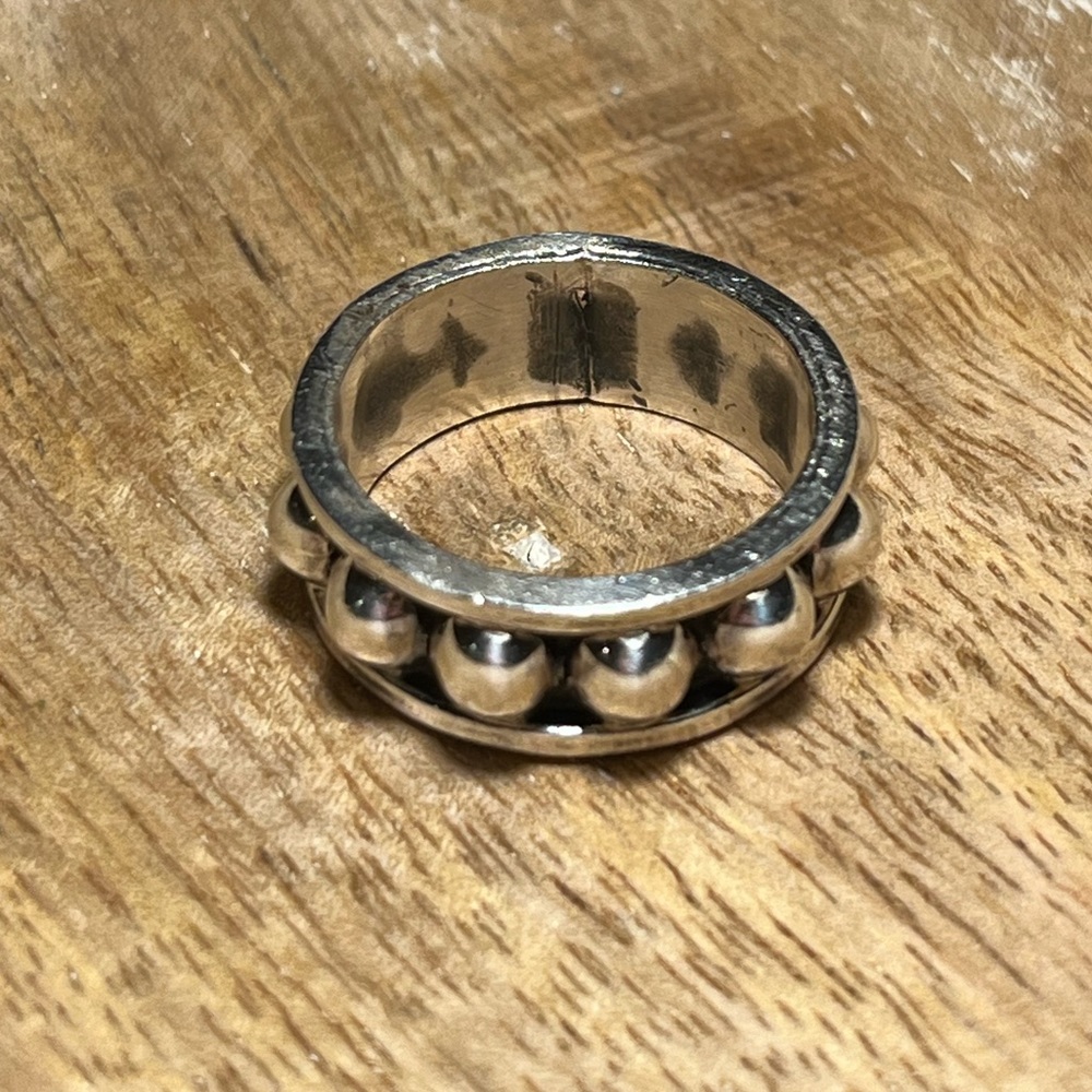 *SOLD* Taxco Mexico 925 Sterling Silver Round Ball Dome Ring - Picture 8 of 13